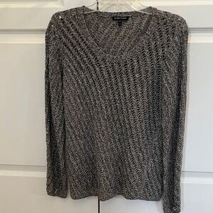 Eileen Fisher Charcoal and Light Gray Sweater